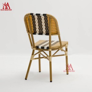 Modern Rattan Wicker Restaurant Stackable Bistro Chair