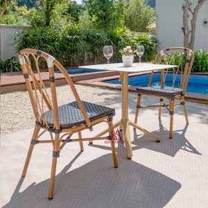 Bamboo Patio Dining Bistro Chair