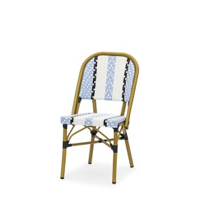 French Rattan Wicker Patio Bistro Chair