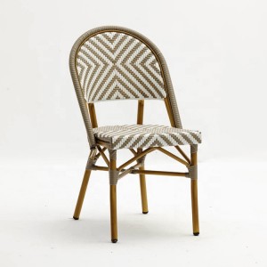 Aluminium Rattan Wicker Bistro chair