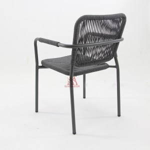 Patio Rope Wicker Bistro Chair