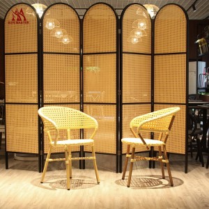 Restaurant Rattan Wicker Stackable Chair