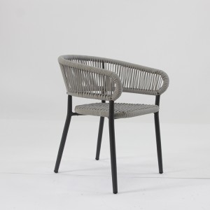Patio Rope Weave Bistro Stackable Chairs များ