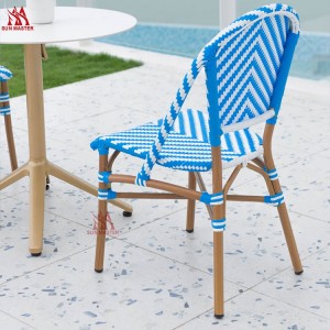 French Rattan Wicker Bistro Chair