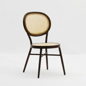 Simple Rattan Wicker Bistro Chair