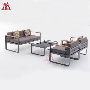 Patio Plastic Wood Customized Sofa Set