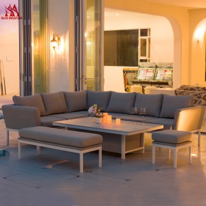 Garden Light luxury Fabric Leisure Sofa Set
