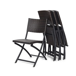 Camping Rattan Wicker Manufacture Folding Chair
