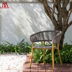 Outdoor Rope Weave Bistro Stackable Chairs