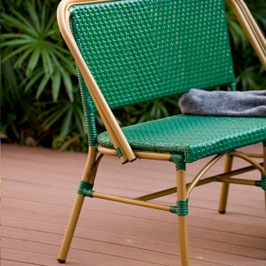 Garden Green Rattan Wicker 2-ထိုင်ခုံထိုင်ခုံ