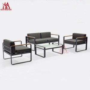 Patio Plastic Wood Customized Sofa Set