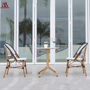 Individualizuota rotango pinti patio bistro kėdė