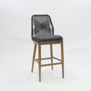 Simple Patio Rope Wicker High Bar Chair
