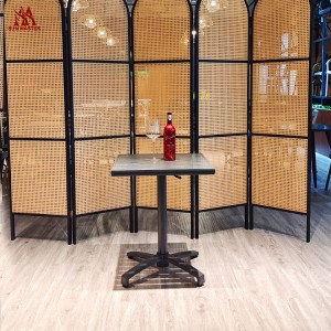 Mesa de comedor rectangular de aluminio plegable