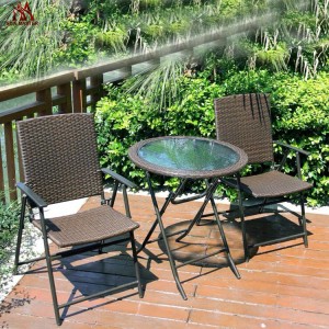 Camping Rattan Wicker Manufacture Folding ArmChair