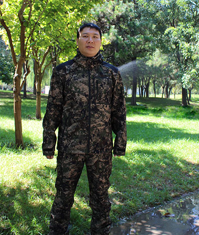 Factory supplied Men’S Camouflage Jacket - 100% polyester camo hunting jacket and pants suits with membrane – Super