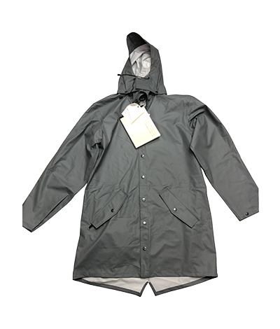 Renewable Design for Polyester Interlock Knitted Fabric - PVC VINYL Hooded Raincoat – Super