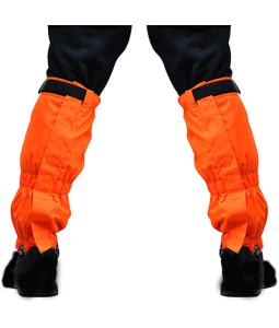 Orange reflective 450D Teflon windproof and waterproof ripstop leggings gaiters