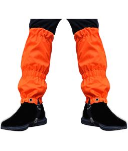 Orange reflective 450D Teflon windproof and waterproof ripstop leggings gaiters