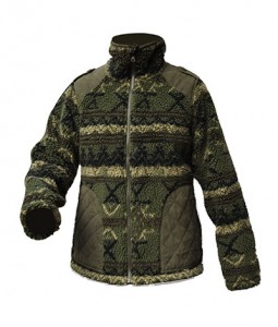 Warmer lady’s sherpa fleece hunting jacket in winter