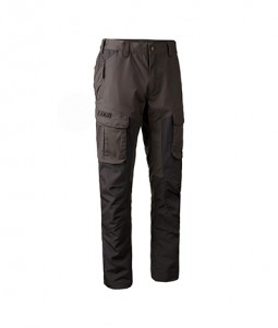 Spring&Autumn 65% Polyester 35% Cotton with Wax tratment . Knee & back with rip-stop metail is very durable.