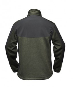 Melange men’s fleece jacket with softshell