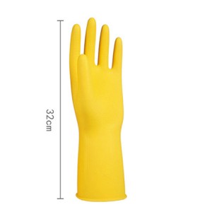 Reusable Latex Household Gloves, Rubber Dishwashing gloves, Extra Thickness, Long Sleeves, Kitchen Cleaning, Working