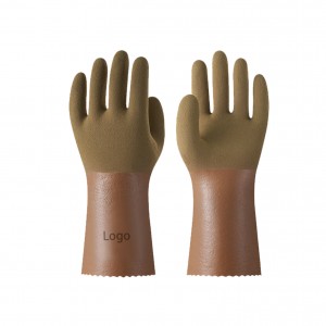 2021 High quality Rubber Coated Gloves - Nitrile Triple Coating Chemical Gloves Industrial Impregnated Velvet Foaming Gloves Acid And Alkali Resistant Corrosion And Oil Resistant Industrial Protec...