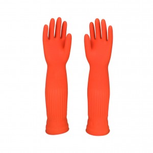 Factory Wholesale Kitchenware Good Quality Rubber Gloves 45cm Long Waterproof Latex Gloves Household Gloves for General Use