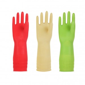 38cm Extended Household Rubber Gloves for Cleaning Non-Slip Kitchen Gloves Laundry Washing Dishes Washing Vegetables Washing Latex Gloves for Women