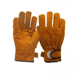 Leather Work Gloves Flex Grip Tough Cowhide Gardening Glove The Driver Gloves