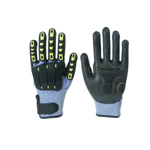 Wholesale Heavy Duty Work Gloves Cut Resistant Anti-Impact TPR Gloves Shock Absorption Mechanical Rescue Anti-Skid Industrial Construction Safety Gloves