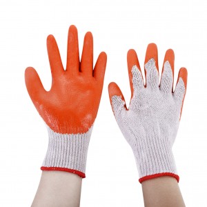 Latex Rubber Palm Coated Work Safety Gloves Gardening Gloves Dipped Rubber Handling Gloves Construction Site Work Gloves
