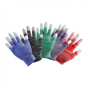 Anti Static Gloves Top Fit Fingertip Carbon Fibers PU Coated ESD Safety Gloves