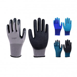Large Rubber Latex Coated Work Gloves for Construction, Gardening Gloves, Heavy Duty Gloves