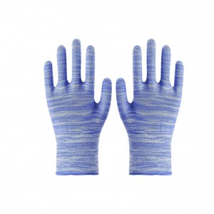 Multi-Color Protective String Knit Gloves. Regular Weight Gloves. Knitted Cotton Polyester Gloves for General