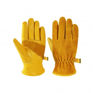 Cow Split Leather Work Gloves Driver Gloves Multifunction Truck Warehouse Farm Men Women Outdoor Work Gloves
