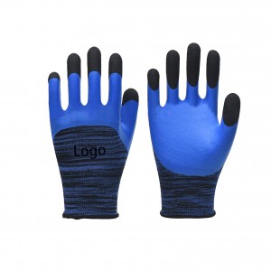 Wholesale Price China Pu Palm Coated Gloves - Polyester Liner Foam Latex 3/4 Coating Superior Construction Safety Glove – Red Sunshine