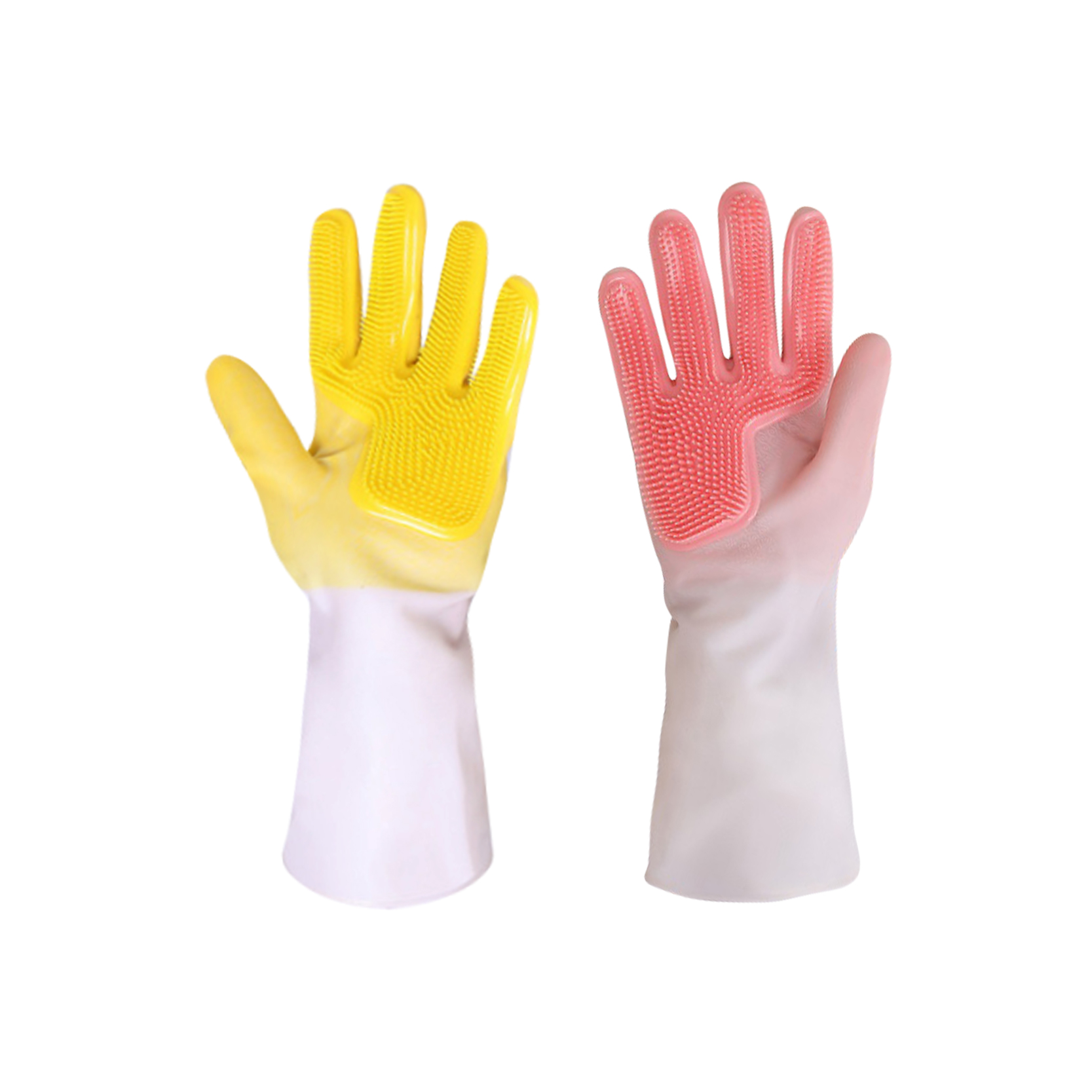 Home Silicone Washing Cleaning Gloves Garden Kitchen Dish Food Grade Household Cleaning Dishwashing Gloves For Washing