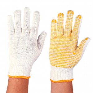 Good Quality Blue Pvc Dots Gloves Water Proof Industrial Cotton Safety Working Gloves