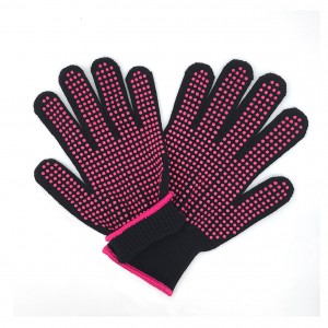 Cheap price Cotton Hand Gloves For Industrial Use – Fashion Hand Protection Daily Life Heat Resistant Gloves For Hair Styling With Pvc Dots Coated – Red Sunshine
