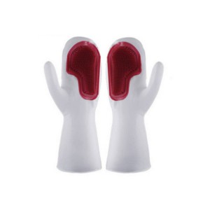 Silicone Dishwashing Magic Gloves Multifunctional Household Gloves Waterproof and Non-slip Kitchen Cleaning Gloves Brush
