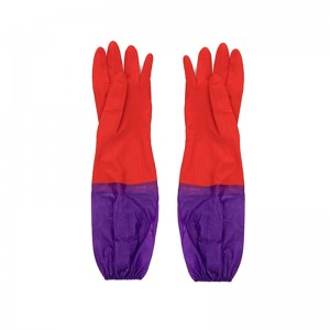 Kitchen Latex Cleaning Gloves With Warm Lining Household Thickening Large Waterproof Dishwashing Rubber Gloves