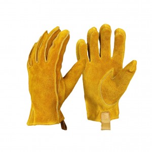 OEM Cowhide Work Gloves Leather Gardening Driver Motorcycle General Industrial Mining Safety Protection Leather Gloves