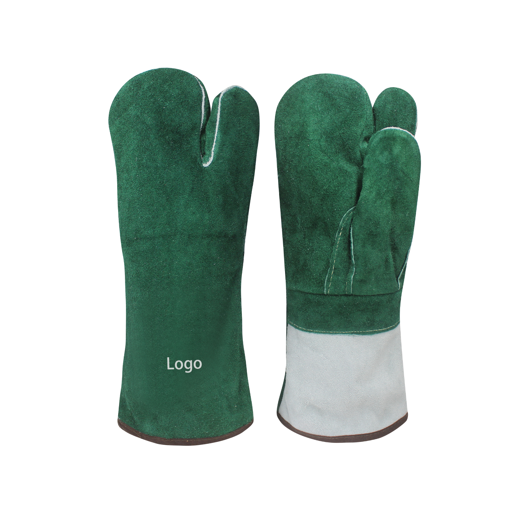 Leather Welding Gloves for Oven, Grill, Pot Holder, Tig ,BBQ Three Finger Welders’ Soft Cowhide Leather Long Welding Gloves