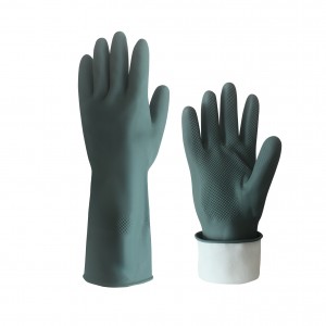 Wholesale Customised Comfort Reusable Waterproof Latex Household Dishwashing Gloves Rubber Oil and Abrasion Resistant Kitchen Cleaning Glove