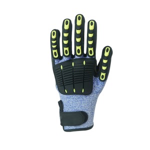 Wholesale Heavy Duty Work Gloves Cut Resistant Anti-Impact TPR Gloves Shock Absorption Mechanical Rescue Anti-Skid Industrial Construction Safety Gloves