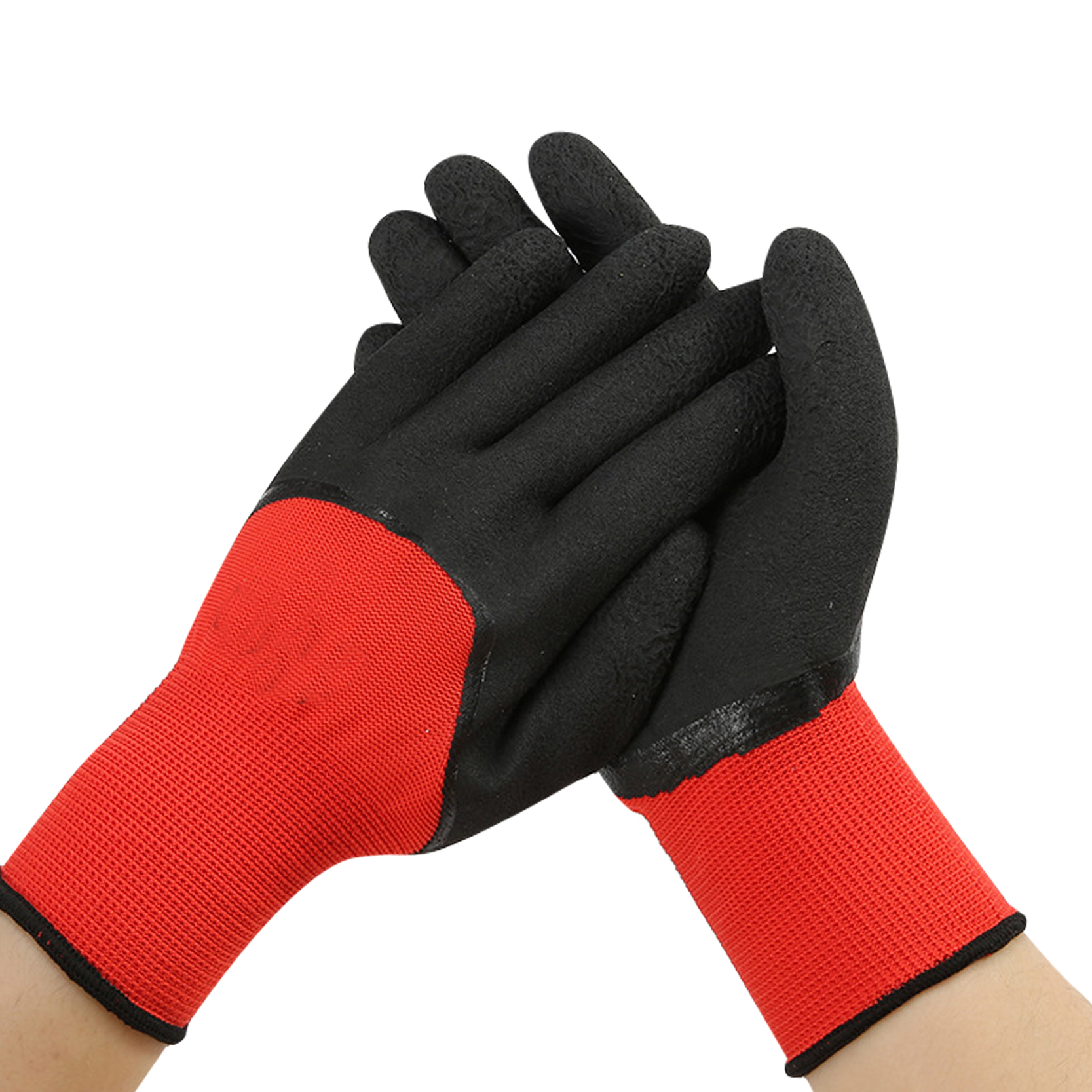 Safety Work Gloves Protective Labor Latex Rubber Coated Gloves for Gardening and General Purposes Work