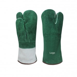 Leather Welding Gloves for Oven, Grill, Pot Holder, Tig ,BBQ Three Finger Welders’ Soft Cowhide Leather Long Welding Gloves