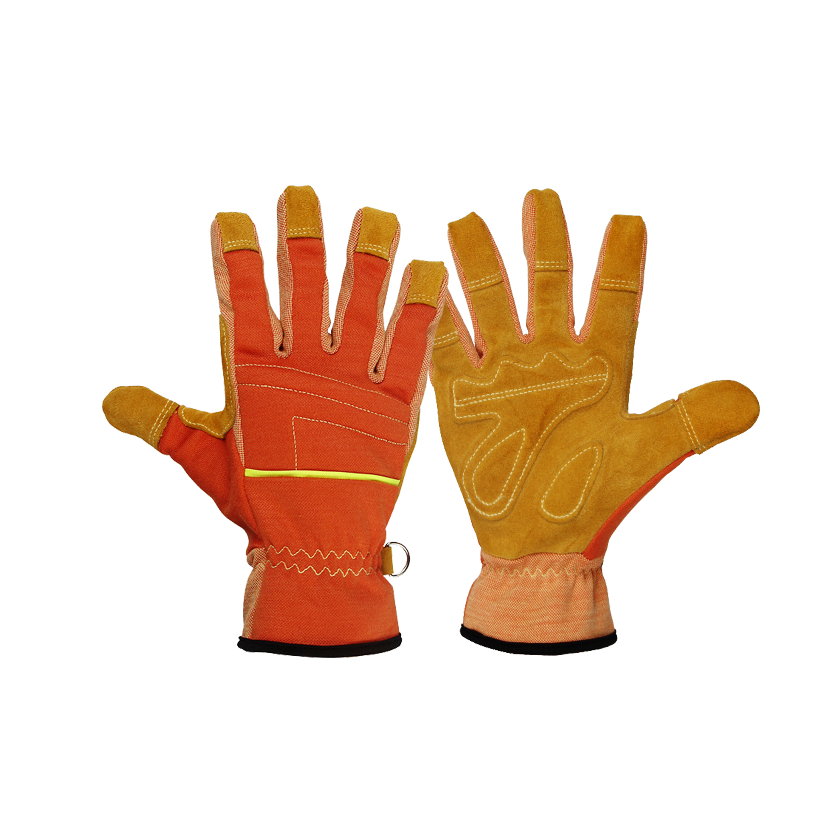 General Utility Work Gloves, Men Women Leather Gardening Welding Gloves Thickened Fire Rescue Gloves